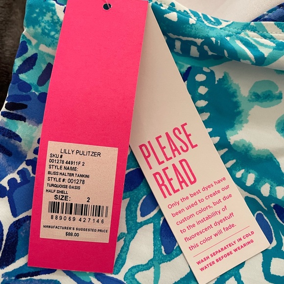 NWT Lilly Pulitzer Bliss Halter Tankini Swim Top 2 - Picture 6 of 7
